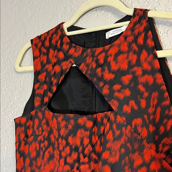 VERSACE COLLECTION RED CUT-OUT SHEETH DRESS - Picture 9 of 16